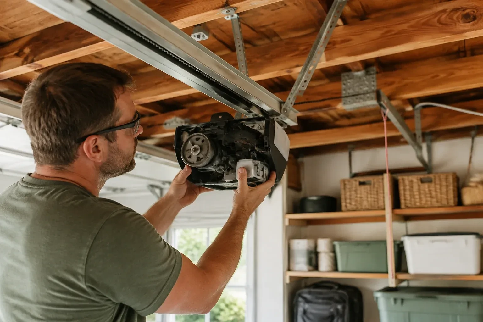 Illustrative garage doors scene — Belt-Drive Opener Repair, Owen Sound