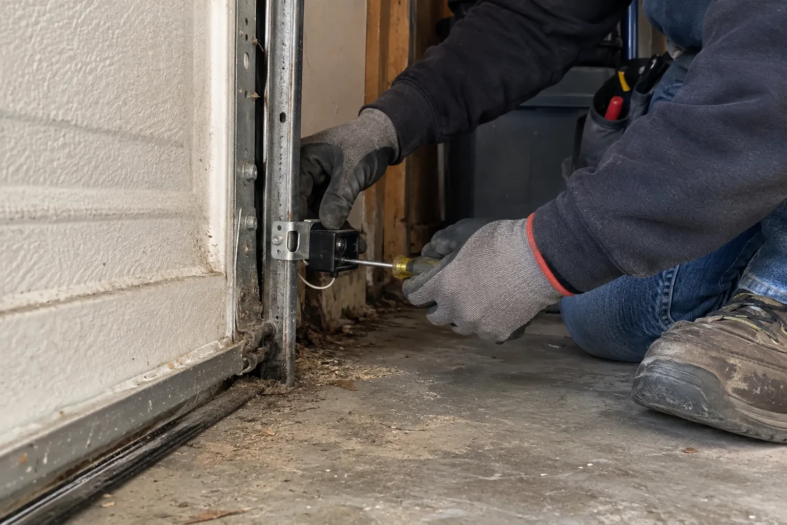 Illustrative garage doors scene — Photo-Eye Sensor Alignment or Replacement, Owen Sound